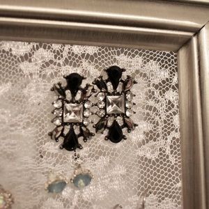 Black and white earrings